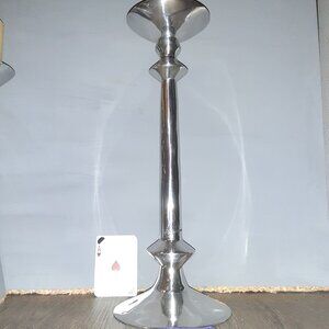 Giant Pewter Candle Stick for Pillar or Taper * 3 Sizes Available * Vintage